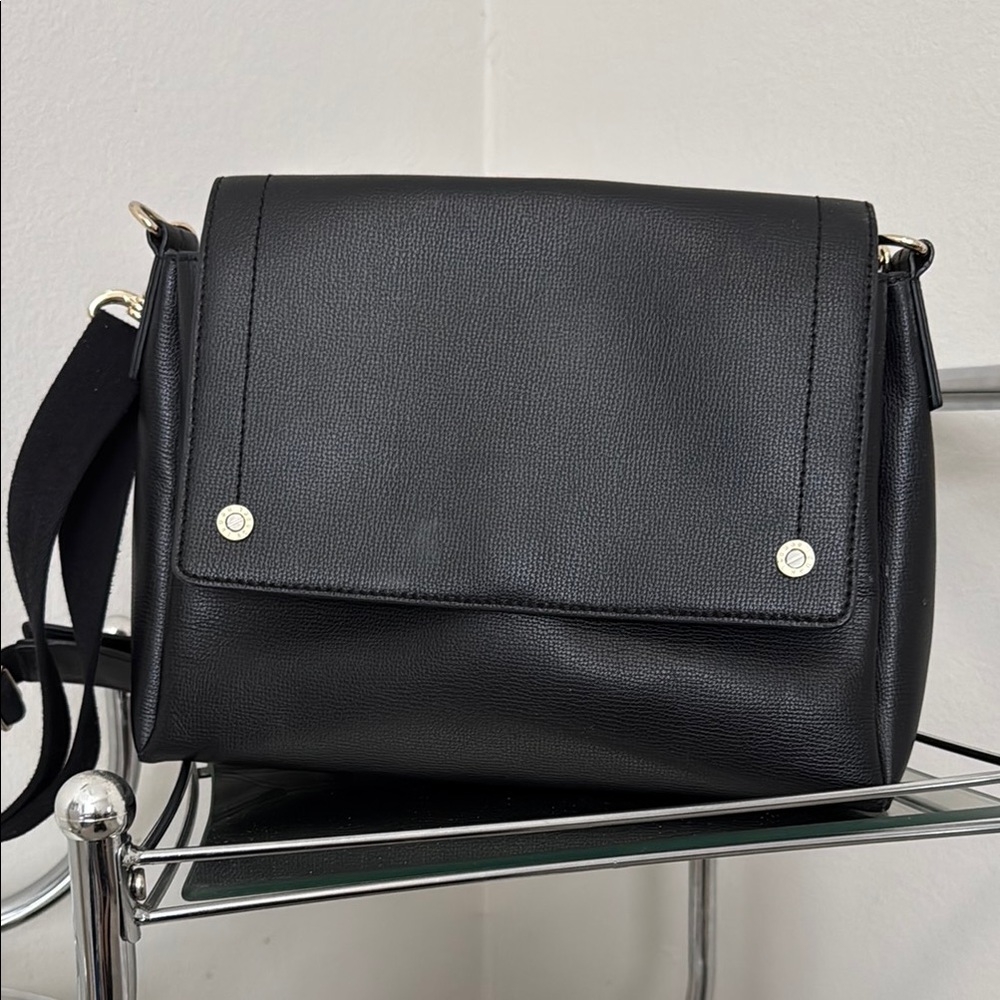 Henri Bendel Black Crossbody Bag Sleek Design